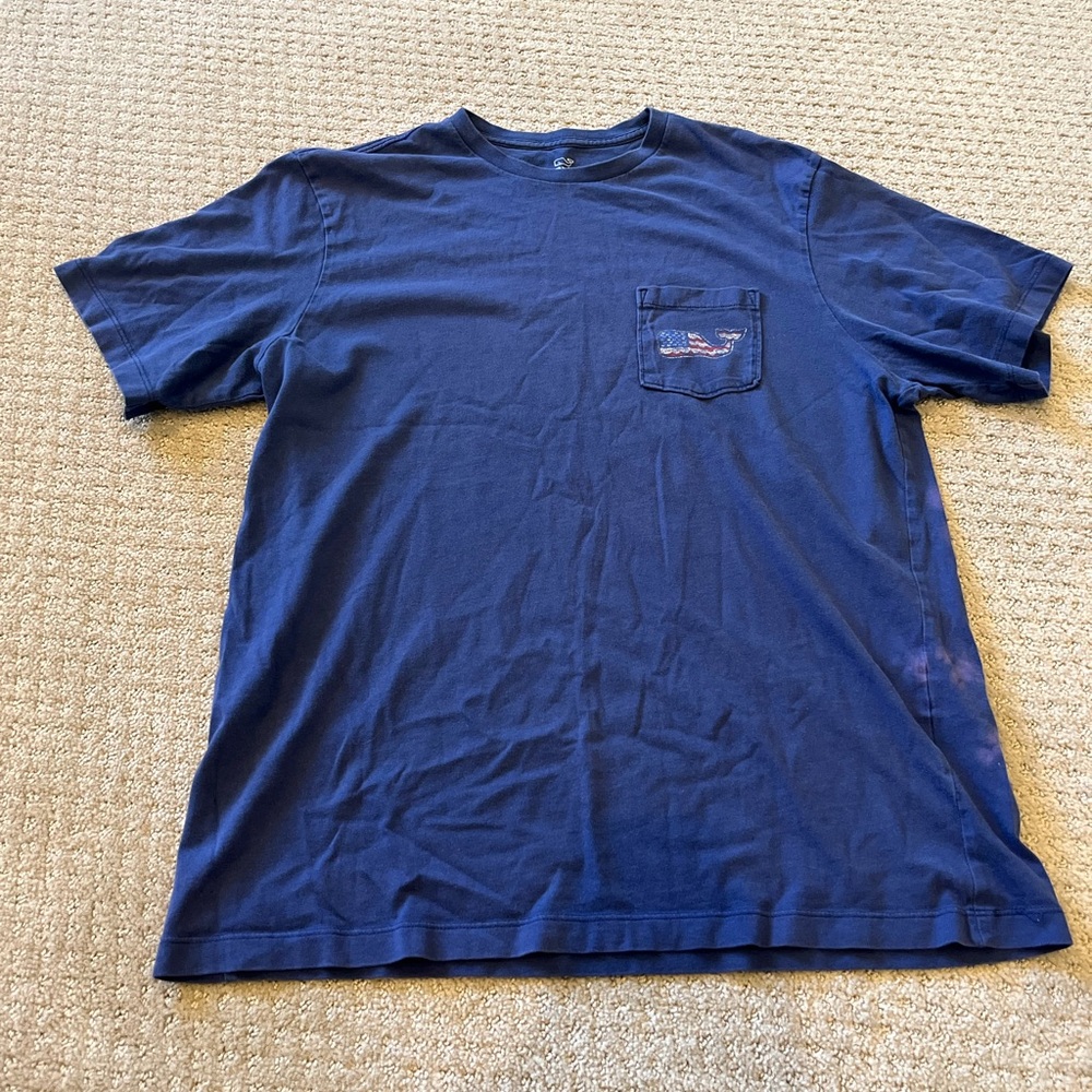 Vineyard Vines Classic Navy American Tee with Pocket
